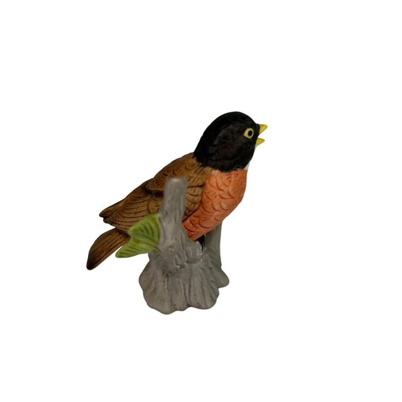 Vintage Porcelain Bird Figurine On Branch By Lefton Hand-Painted Accent 2.5” - Picture 3 of 8